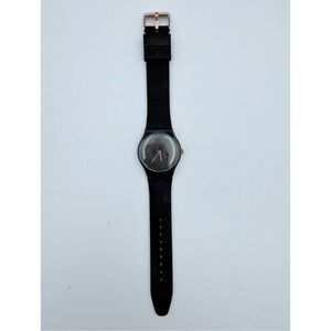NWOT Sempre 36 Mens Black No Numerals Silicone Krippl Watch